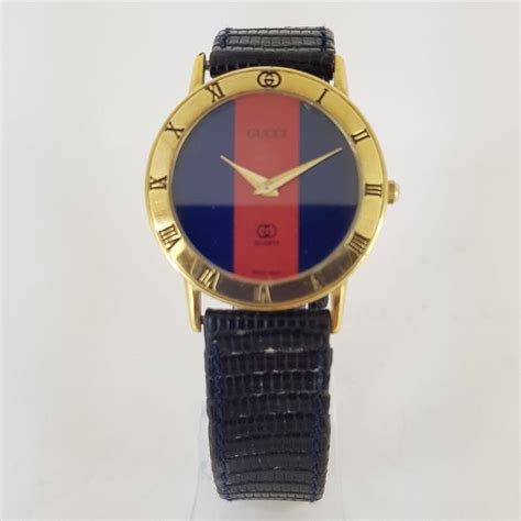 GUCCI 3100J WOMEN'S GOLD BLACK VINTAGE SWISS 